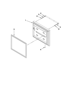 Freezer Door Parts Diagram and Parts List for JFC2290VEP4  Jenn-Air Refrigerator