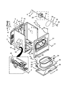 Cabinet Parts Diagram and Parts List for CGD147SDW2  Crosley Dryer