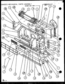 Chassis Mechanical Parts Assembly 8 Diagram and Parts List for PTC12300ER P9812515R Amana Air Conditioner