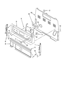 Control Panel Parts Diagram and Parts List for AER5522VCW1  Amana Range
