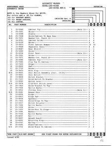 Exterior Page 2 Diagram and Parts List for 6638A  Norge Washer