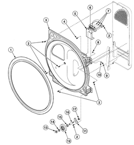 Roller Assy Diagram and Parts List for SDE707QF1500  Speed Queen Dryer