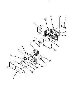 Ice Maker Diagram and Parts List for SSD25SL-P119042WL  Amana Refrigerator