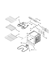 Internal Oven Parts Diagram and Parts List for JMW2430WR00  Jenn-Air Microwave
