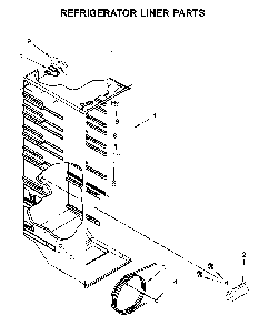 Refrigerator Liner Parts Diagram and Parts List for 1064650043713  Kenmore Refrigerator