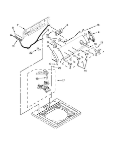 Controls And Water Inlet Parts Diagram and Parts List for CAW9444BW0  Crosley Washer