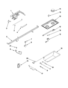 Gas Controls Diagram and Parts List for JGD8348CDP16  Jenn-Air Cooktop