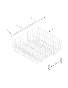 Upper Rack And Track Parts Diagram and Parts List for ADB1300AFB0  Amana Dishwasher