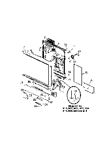 Door Assy Diagram and Parts List for AUD6000DWW P1309610W Amana Dishwasher
