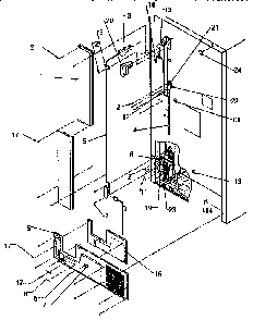 Cabinet Back Diagram and Parts List for TS18R2-P1158411W  Amana Refrigerator