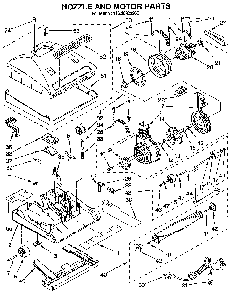 Nozzle And Motor Diagram and Parts List for 1163032390C  Kenmore Upright Vacuum