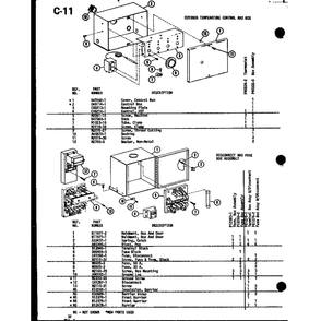 Outdoor Temperature Control And Box Diagram and Parts List for BBC3610M-B P67346-6C Amana Air Conditioner