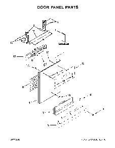 Door Panel Parts Diagram and Parts List for 66514815N611  Kenmore Dishwasher