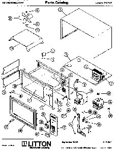 Section 16 Diagram and Parts List for 70 0502 Amana Microwave