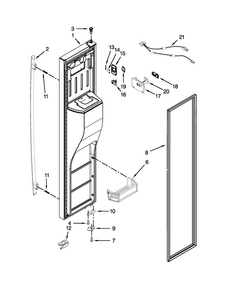 Freezer Door Parts Diagram and Parts List for JSC24C8EAM01  Jenn-Air Refrigerator