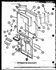 Refrigerator Door Parts (tl20m/p7858513w) (tl20m/p7858514w) (tli20m/p7858523w) (tli20m/p7858524w) Diagram and Parts List for TLI22M-P7858524W  Amana Refrigerator