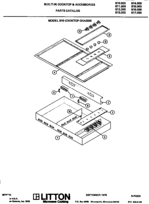 01 - COOKTOP CHASSIS Diagram and Parts List for 810000  Maytag Washer