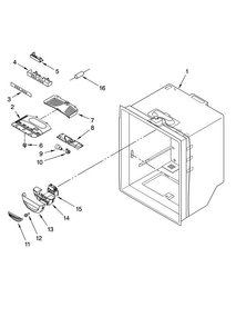 Refrigerator Liner Parts Diagram and Parts List for ABB1927VEB1  Amana Refrigerator