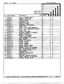 Ice Maker Page 2 Diagram and Parts List for HMG211460  Admiral Refrigerator