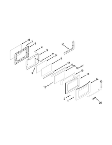 Door Parts Diagram and Parts List for JES9860CAS00  Jenn-Air Range