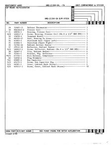 Unit Compartment And System Page 3 Diagram and Parts List for 21304A  Admiral Refrigerator