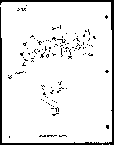 Compressor Parts Diagram and Parts List for C7W P60330-6W Amana Freezer