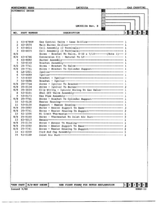Gas Dryer Gas Carrying Assembly Page 3 Diagram and Parts List for 8215A REV A Norge Dryer