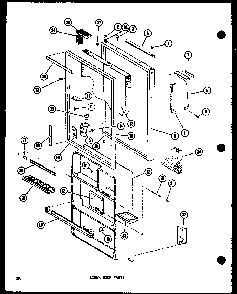 Lower Door Parts Diagram and Parts List for TC18E-L-P74660-14WL  Amana Refrigerator