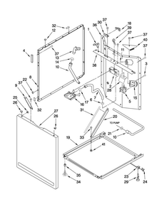 Washer Cabinet Parts Diagram and Parts List for MGT3800TW2  Maytag Washer Dryer Combo