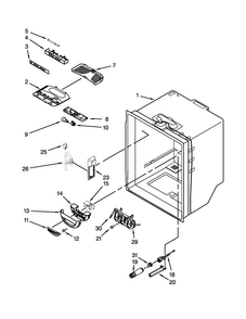 Refrigerator Liner Parts Diagram and Parts List for JFC2290VEM1  Jenn-Air Refrigerator