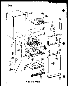 Interior Parts Diagram and Parts List for TC18D-L-P74660-5WL  Amana Refrigerator