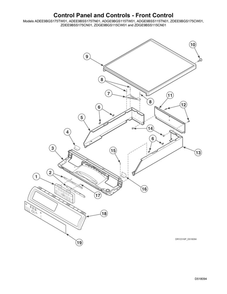 Part Location Diagram of 804659W Maytag Control panel assy