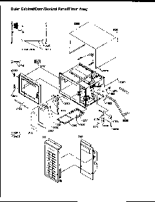 Outer Cabinet/door/control Panel/timer Assy Diagram and Parts List for RFS511SW2-P1300104MX  Amana Microwave