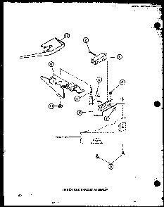 Switch And Bracket Assembly Diagram and Parts List for TAA400 P77040-2W Amana Washer