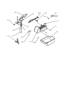 Add-on Ice Maker Diagram and Parts List for TA18R3-P1181705WW  Amana Refrigerator