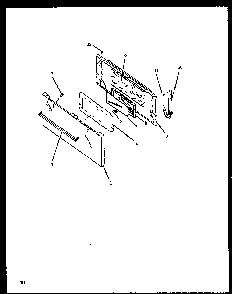 Oven Door Diagram and Parts List for EHT330-P1142446NW  Caloric Range