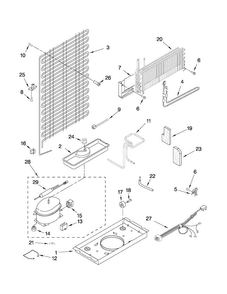 Unit Parts Diagram and Parts List for A4TXNWFXQ00  Amana Refrigerator