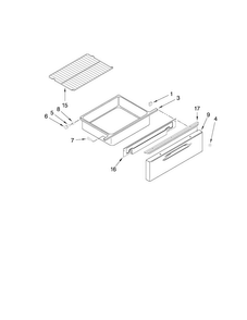 Drawer And Rack Parts Diagram and Parts List for JER8885RCW1  Jenn-Air Range