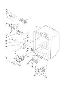 Refrigerator Liner Parts Diagram and Parts List for JFC2089WEP2  Jenn-Air Refrigerator