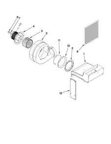 Blower Unit Parts Diagram and Parts List for JDS9860CDB01  Jenn-Air Range