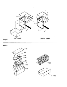 Crisper And Deli Frame Assembly Diagram and Parts List for BRF20VCPE-P1321306XE  Amana Refrigerator