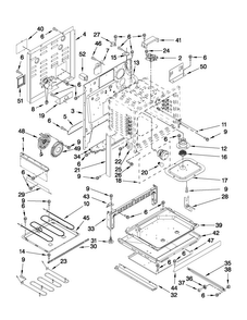 Chassis Parts Diagram and Parts List for MES5875BCW21  Maytag Range