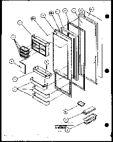 Section 9 Diagram and Parts List for SC25JP-7870114W  Amana Refrigerator