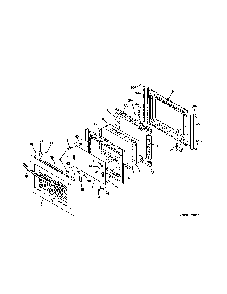 Door Diagram and Parts List for 79032673610  Kenmore Range