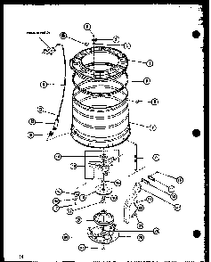 Section 1 Diagram and Parts List for LW1503 P7762118W W Amana Washer
