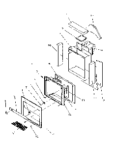Ice And Water Cavity Assembly Diagram and Parts List for SXD22S2E-P1190416WE  Amana Refrigerator