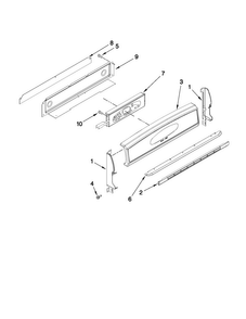 Control Panel Parts Diagram and Parts List for MGR6875ADS27  Maytag Range