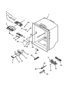 Refrigerator Liner Parts Diagram and Parts List for MFC2062FEZ00  Maytag Refrigerator