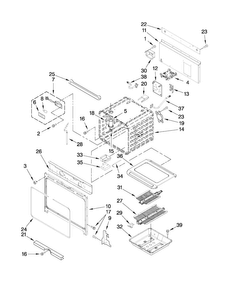 Oven Parts Diagram and Parts List for JGRP430WP00  Jenn-Air Range