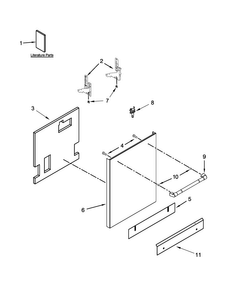 Part Location Diagram of W10736599 Whirlpool HANDLE